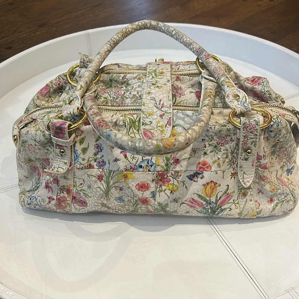 Big Buddha Floral Purse with Hand and Adjustable Shoulder Straps